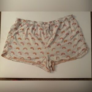 Loft Pajama Shorts with Cute Shorts with Cute Rainbow Print, XXL